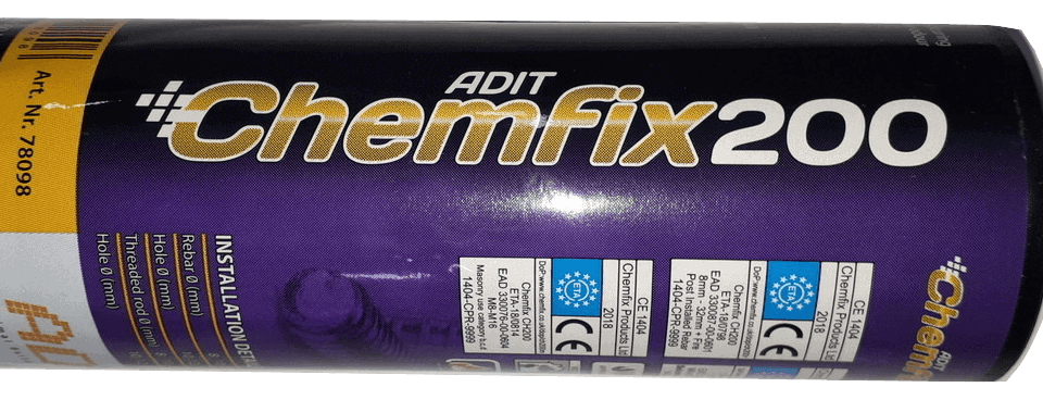 Chemical anchor hybrid resin Chemfix200 with ETA approval