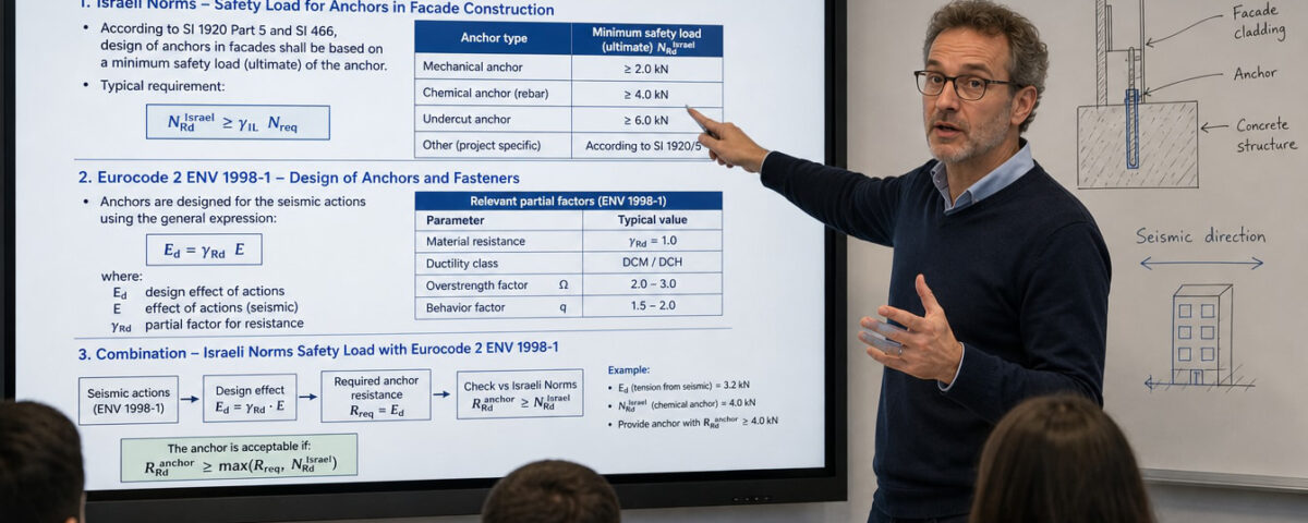 Combining the Israeli safety-factor requirement with European anchor design