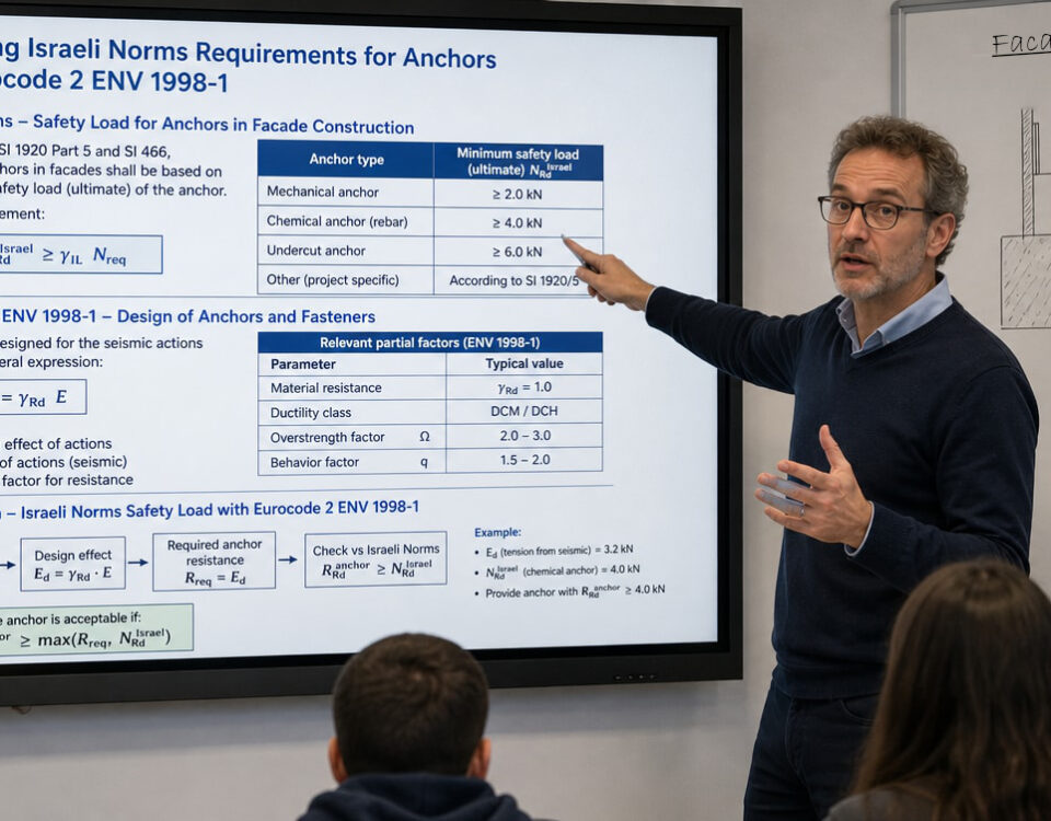 Combining the Israeli safety-factor requirement with European anchor design