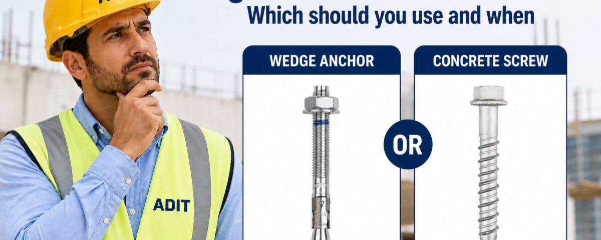 Wedge anchor or concrete screw: which should you use, and when?