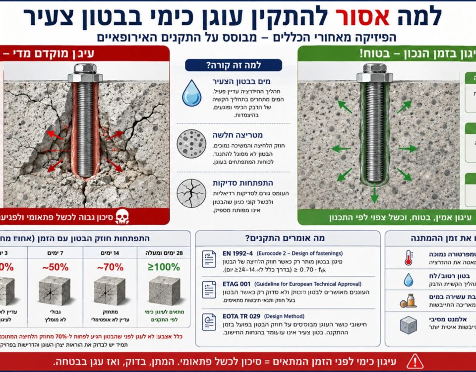 Why You Must Not Install a Chemical Anchor in Young Concrete